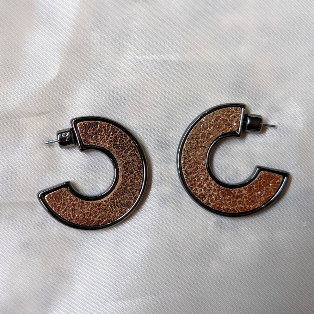Sparkle copper earrings